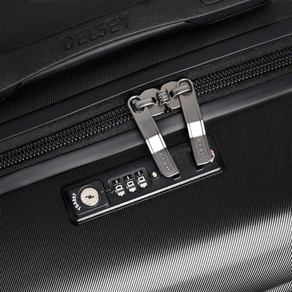 DELSEY PARIS Cruise 3.0, 26 Inch Checked Trunk Luggage, Black - color: Black, size: Checked 26 Inch Trunk