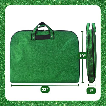 NGIL Glitter Travel Hanging Garment Bag (Glitter-Green) - color: Glitter-Green