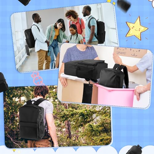 Silkfly 12 Pcs School Backpacks with 12 Pencil Pouch - color: Black