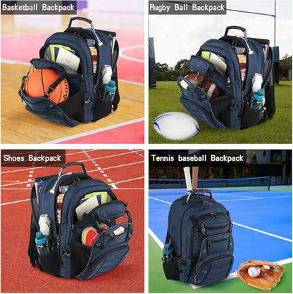 VECKUSON 18.4 Laptop Backpack for unisex, 60L Extra Large Gaming Laptops Back Bag,TSA Friendly Flight Approved and RFID Anti-Theft Pocket Heavy-duty Pack,21.3 * 15.7 * 11.8inch Blue - color: All Blue Rfid 18.4 Inch Backpack