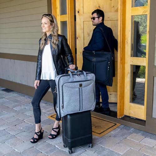 ZEGUR Premium travel garment bag. Carry-on for Men & Women. Hangs 4 Items - color: Black