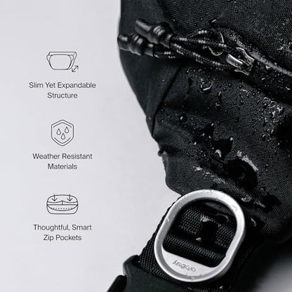 orbitkey Urban Sling Plus Crossbody Bag - Black - color: Black, size: Urban Sling Plus