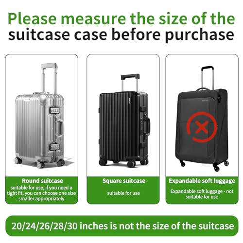 Clear Luggage Cover For Suitcase, PVC Waterproof Suitcase Cover Protector - size: 30 inch