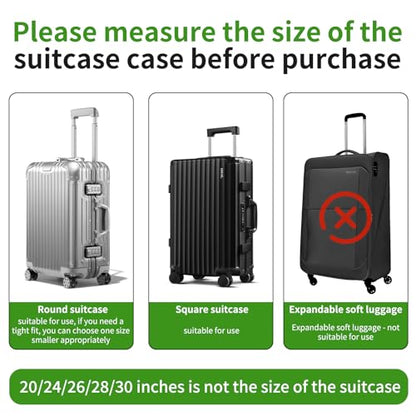 Clear Luggage Cover For Suitcase, PVC Waterproof Suitcase Cover Protector - size: 30 inch