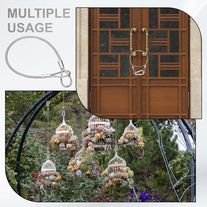 PATIKIL 20" Safety Cable Lock Security Wire Ropes 0.26" Dia Clear 2Pcs - size: 20 Inch-Clear