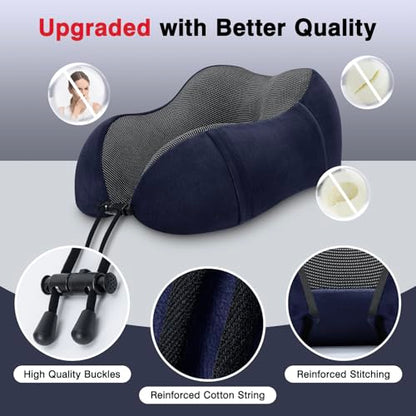 urnexttour Neck Pillow Airplane Travel Pillow 2 Pack Grey and Blue - color: Grey&blue