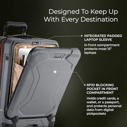 Briggs & Riley Torq International 21 Inch Hardside Carry-On, Granite - color: Granite, size: 21" Carry-On