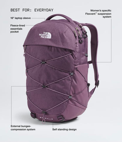 The North Face Women's Borealis Backpack, Chroma Purp Lt Hth, OS - color: Chroma Purple Light Heather/Hushed Lavender