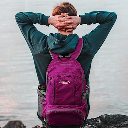 G4Free 40L Lightweight Packable Hiking Backpack, Waterproof Travel Daypack - color: Red