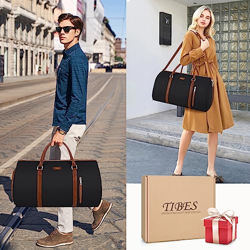 Convertible 2-in-1 Garment Bags for Travel with Waterproof Shoe Compartment - color: 2-Black
