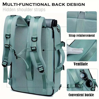 O-TBOST Travel Laptop Backpack Convertible Duffle Backpack 17inch Carry on Backpack for Women Men (Green) - color: Green