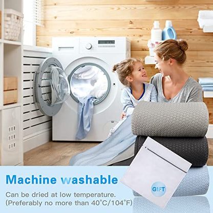 AmyHomie Cooling Blanket King Size 90"x108", 100% Rayon Derived from Bamboo - color: Blue, size: King (108"x90")