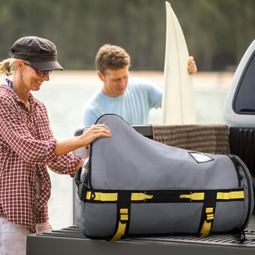 Haimont Heavy Duty Convertible Travel Duffel Backpack, Grey, 60L - color: Grey, size: 60L