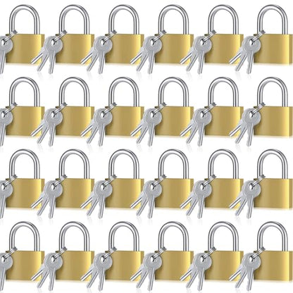 Yaocom Solid Brass Keyed Alike Padlocks with Keys, 20mm, 24 Pcs - size: 20 mm