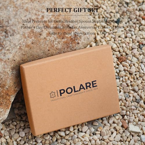 Polare Leather Travel Passport Wallet RFID Blocking Document Organizer Case - color: Dark Brown