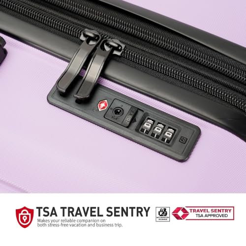 GinzaTravel 3-Piece Purple ABS Hardside Luggage Set 20"/24"/28" Suitcases