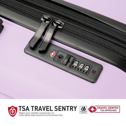 GinzaTravel 3-Piece Purple ABS Hardside Luggage Set 20"/24"/28" Suitcases