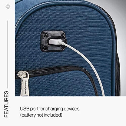 Samsonite Solyte DLX Softside Expandable Luggage with Spinner Wheels, Mediterranean Blue, 2-Piece Set (20/25) - color: Mediterranean Blue, size: 2-Piece Set (20/25)