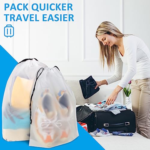 Clear Shoe Bags for Travel 10 PCS, Drawstring Travel Shoe Bags for Packing - color: Clear, style: 10 Pack