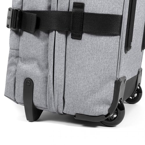 Eastpak Tranverz L – 121L Large Wheeled Luggage with Dual Compartments, TSA Lock, Compression Straps & Smooth-Wheeling System, Sunday Grey - color: Sunday Grey, size: 121 Liter Checked Bag