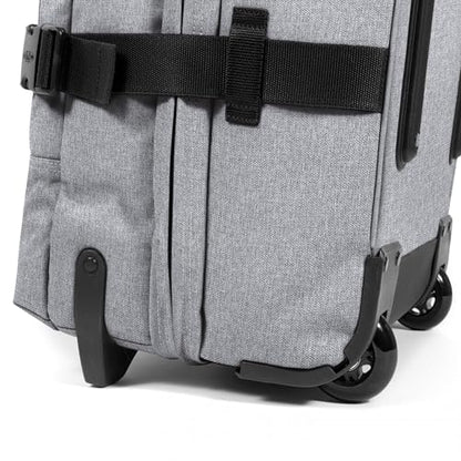 Eastpak Tranverz L – 121L Large Wheeled Luggage with Dual Compartments, TSA Lock, Compression Straps & Smooth-Wheeling System, Sunday Grey - color: Sunday Grey, size: 121 Liter Checked Bag