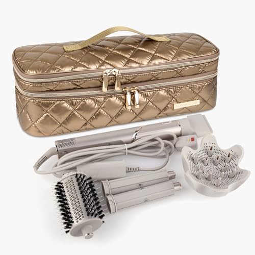 Anti-Drop Travel Case for Dyson Airwrap & Shark FlexStyle - color: Gold