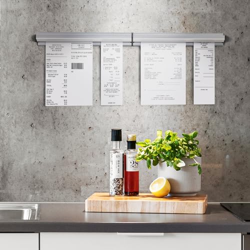 Restaurant Ticket Holder, 16/18/24/28/30" Check Rack Order Receipt Rail Display Slide for Commercial Kitchen Cafes Pubs Bars 2 Pcs (16 Inch) - size: 16 Inch