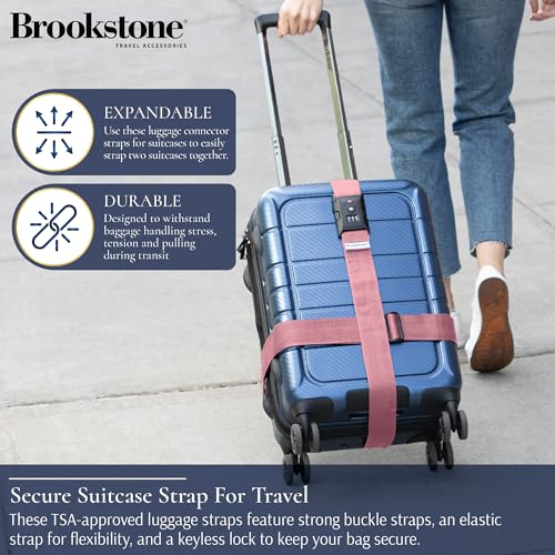 Brookstone Luggage Strap 2-in-1 TSA-Approved Expandable Strap - color: Lilac Ice, size: One Size