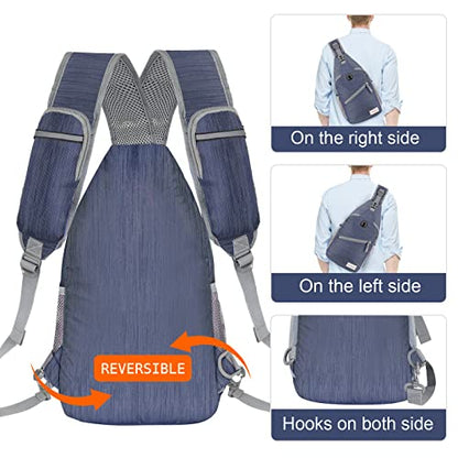 ZOMAKE Sling Bag,Small Crossbody Sling Backpack Shoulder Daypack for Travel - color: Royal Blue a, size: 8L