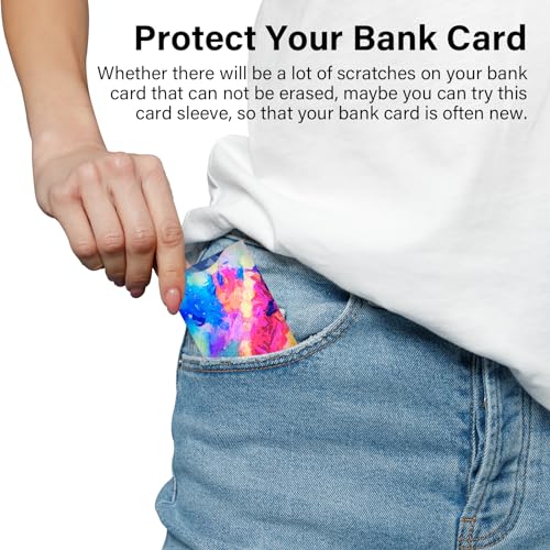 RFID Blocking Sleeves (10 RFID Blocking Sleeves, 10 Unique Designs) Identity Theft Protection Travel Case Set (Splendid Printing - color: Splendid Printing