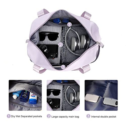 Travel Duffle Bags for Women Overnight Tote Bag Carry On Personal Item - color: A110-purple-expandable, size: X-large