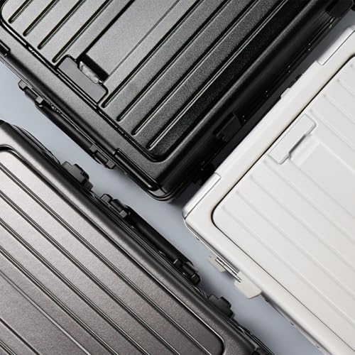 UrbanExplorer 24 Inch Check-In Aluminum Frame Luggage, ABS+PC Hard Shell Suitcases with Spinner Wheels TSA Approved Checked Luggage, Zipperless Suitcases with Cup Holder, Black - color: Black, size: 24-Inch