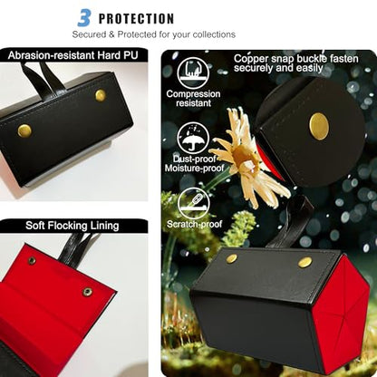 Longjet Sunglasses Organizer Travel Glasses Case Eyeglasses Storage Box - color: Black Red