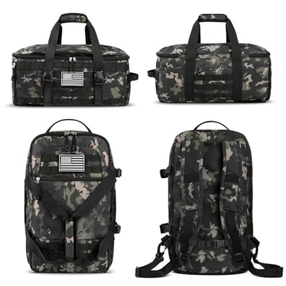 Gym Bags for Men, Tactical Duffle Bag with Shoe Compartment - color: Camouflage, size: Medium
