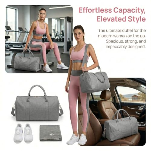 Travel Bag 45L Grey for Airplane Carry On - color: grey