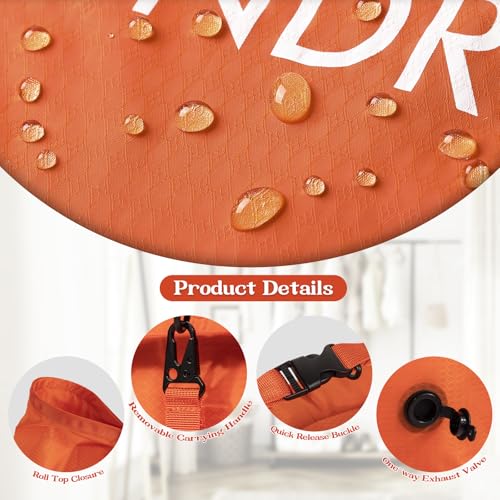 Travel Laundry Bag, Vacuum Compression Dirty Clothes Travel Bag - color: Orange, size: Medium