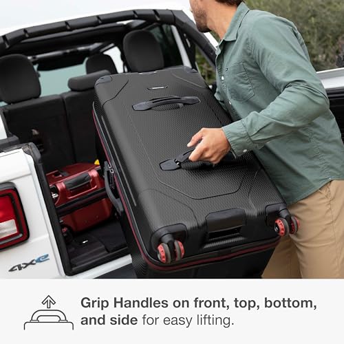 Traveler's Choice Maxporter II Polycarbonate Hardside Trunk with Spinner Wheels, Black, 28-Inch Medium Trunk - color: Black, size: 28-inch Medium Trunk