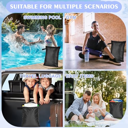 4Pack Wet Dry Bags for Swimsuits and Towels,Waterproof Reusable,Zipper