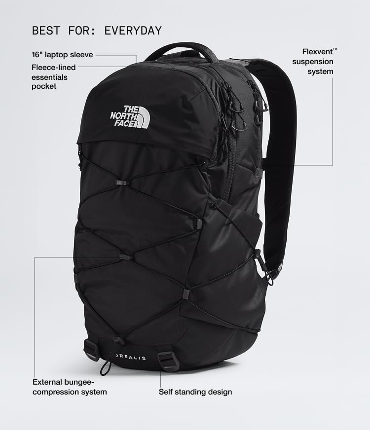 The North Face Borealis Commuter Laptop Backpack, Blk/Blk-NPF, OSFA - color: Tnf Black/Tnf Black-npf