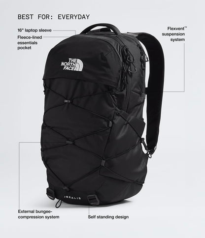 The North Face Borealis Commuter Laptop Backpack, Blk/Blk-NPF, OSFA - color: Tnf Black/Tnf Black-npf