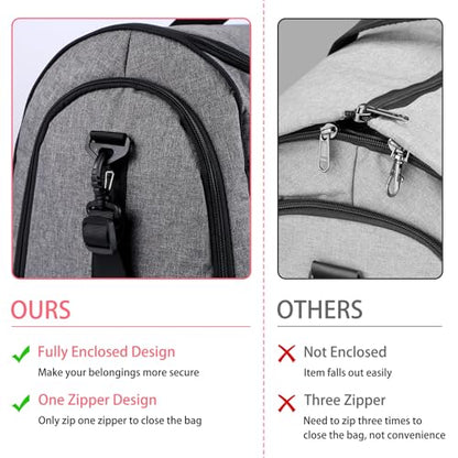 Bukere Carry on Garment Bag for Travel, Convertible Travel Duffel Suit Bag with Backpack Straps, Shoe Compartment, 3 in 1 Weekender Suit Bag for Men Women - color: Backpack Grey