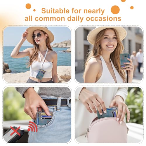 SEAVILIA Small Credit Card Holder for Women, Slim RFID Blocking Wallet - color: Boat