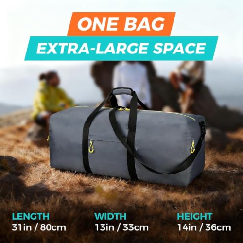 Uarition 100L Large Duffle Bag for Travel, Camping - Navy Blue - color: Navy Blue
