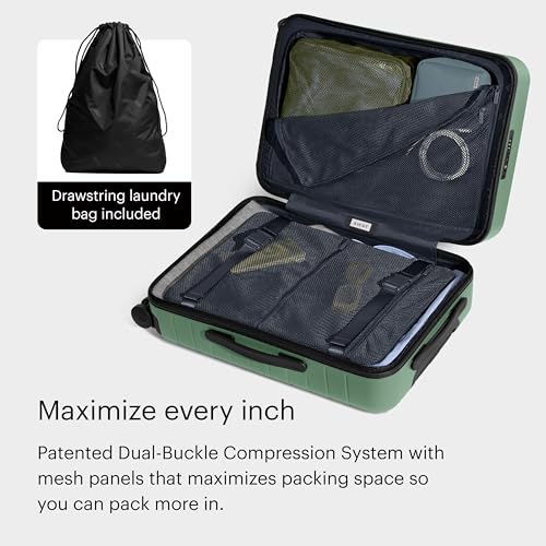 Away Bigger Carry-On Luggage, 23-Inch Lightweight Hardside Spinner Suitcase - color: Sea Green