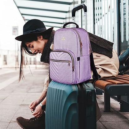 MATEIN 17 Inch Laptop Backpack, Womens College Backpack for School - color: Purple, size: 17inch