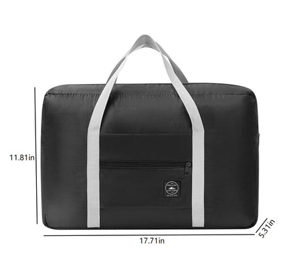 1pcs Foldable Travel Duffel Bag, Lightweight Waterproof Carry,Black - color: Black