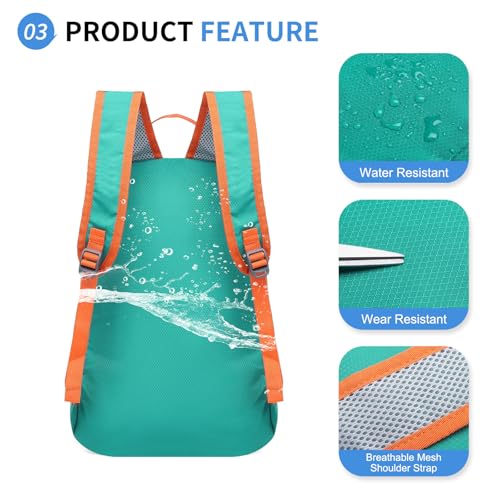 20L Small Hiking Backpack for Women Men Packable Daypack Lake Blue - color: Lake Blue, size: 20L