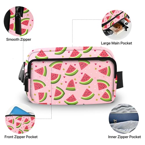Watermelon Fanny Pack for Women Belt Bag Fashion Waist Pouch with Adjustable Strap for Sports Running Traveling Hiking Camping Cycling - color: Beige
