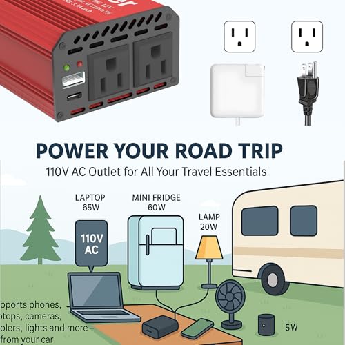 Pro Chaser 400W Power Inverters for Vehicles DC 12v to 110v AC Car Inverter