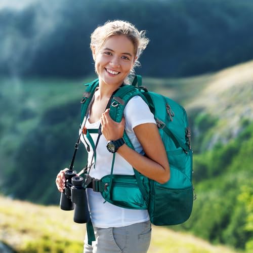 Maelstrom 40L Waterproof Hiking Backpack, Lightweight Travel Daypack - color: Green
